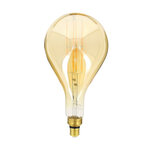 Ampoule led déco goutte giant (xxl) au verre ambré  culot e27  8w cons. (60w eq.)  800 lumens  lumière blanc chaud