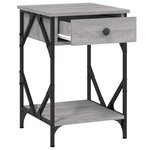 vidaXL Tables de chevet 2 Pièces sonoma gris 40x42x60cm bois d'ingénierie