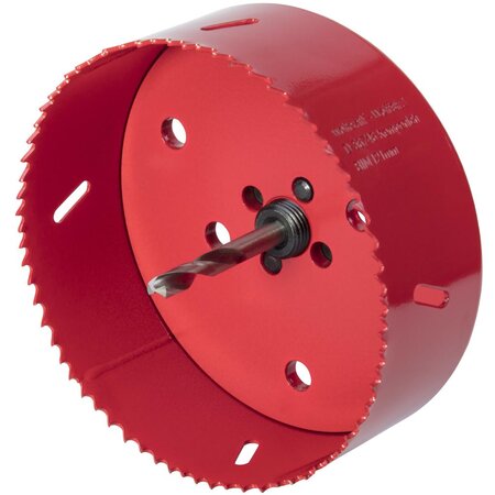 wolfcraft Scie cloche 121 mm Bi-Métal Rouge 5497000