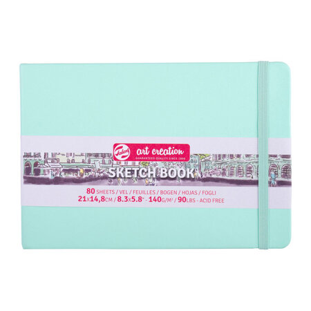 Carnet croquis - 21 x 14 8cm - 80 feuilles - 140g - vert menthe - royal talens