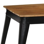 vidaXL Table de salle à manger Bois d'acacia et acier 75x75x76 cm