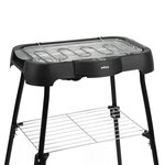 WEASY GBE42 Grill BBQ électrique a poser ou sur pieds-41,5x24cm-Température réglable-2000W -Plateau amovible-Pieds anti-dérapants
