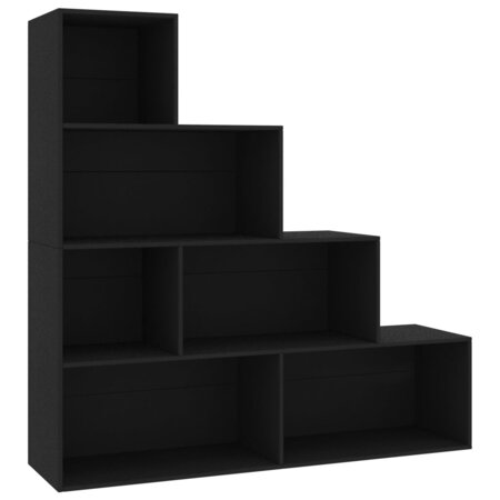 vidaXL Bibliothèque/Séparateur de pièce Noir 155x24x160 cm Aggloméré