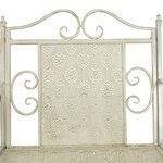 vidaXL Banc de jardin à 2 places 161 cm Acier Blanc