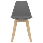 vidaXL Chaises à manger lot de 2 Gris Plastique