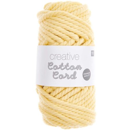 Pelote de corde en coton 25 m - Jaune pastel