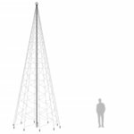 vidaXL Sapin de Noël avec piquet Blanc chaud 3000 LED 800 cm