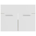 vidaXL Ensemble de meubles de bain Blanc et chêne sonoma Aggloméré
