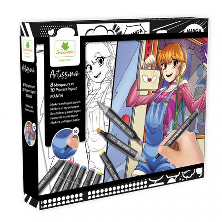 Artissimo - gm layout et marqueurs  manga fille