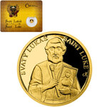 Pièce de monnaie en Or 5 Dollars g 0.5 Millésime 2021 Patrons ST LUCAS THE EVANGELIST