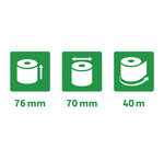 Bobine Pour Tickets De Caisse 76x70 Mm - 1 Pli Offset Extra-blanc 60g/m2. - X 50 - Exacompta
