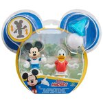 Mickey, 2 figurines articulées 7,5 cm avec accessoires, Theme Football, Jouet pour enfants des 3 ans