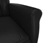 vidaXL Fauteuil de massage Noir Similicuir