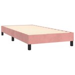 vidaXL Sommier tapissier avec matelas et LED Rose 90x200 cm Velours