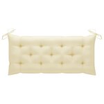 vidaXL Banc de jardin 2 places avec coussin 120 cm Gris Eucalyptus