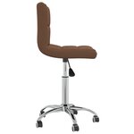 vidaXL Chaises pivotantes à manger lot de 4 marron tissu