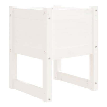 vidaXL Jardinière Blanc 40x40x52 5 cm Bois massif de pin