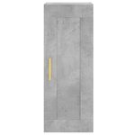 vidaXL Buffet haut Gris béton 34 5x34x180 cm Bois d'ingénierie