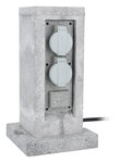 Borne jardin IP44 2x 16A + Programmateur câble H07RN-F 3G1 5mm²  5 mètres - ZENITECH