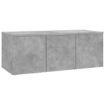 vidaXL Meuble TV Gris béton 80x34x30 cm Aggloméré