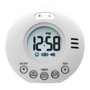 Geemarc wake 'n' shake voyager réveil de voyage / blanc