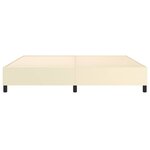 vidaXL Sommier à ressorts de lit Crème 200x200 cm Similicuir
