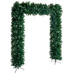 vidaXL Arche d'arbre de Noël avec LED et boules vert 240 cm