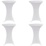 vidaXL Housses élastiques de table Ø 80 cm Blanc 4 Pièces