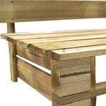 vidaXL Canapé de jardin palette avec coussins sable Pinède