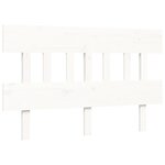 vidaXL Cadre de lit avec tête de lit blanc 140x190 cm bois massif