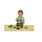 KLEIN - Tracteur JOHN DEERE avec benne, charrue & remorque