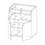 Commode à langer POLSKA AMIS ZEN BLANC-GRIS