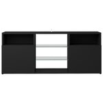 vidaXL Meuble TV avec lumières LED noir 120x30x50 cm