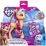My little pony - a new generation - sunny starscout criniere arc -en -ciel - poney orange 15 cm - tresse surprise - 17 accessoires