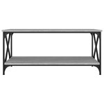 vidaXL Table basse Sonoma gris 100x50x45 cm Bois d'ingénierie et fer