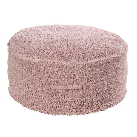 Pouf marron clair en coton 50 x 50 x 20 cm