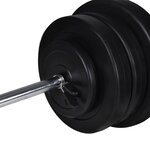 vidaXL Banc d'entraînement et support de poids jeu d'haltères 60 5 kg