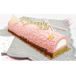Décorations dorées pour bûche de Noel