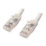 Startech.com câble réseau cat6 gigabit utp sans crochet de 2m - cordon ethernet rj45 anti-accroc - m/m - blanc