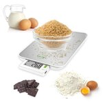LITTLE BALANCE 8183 Slide 6 USB Silver, Balance de cuisine sans pile, Rechargeable USB, 6 kg / 1 g, Ecran rétractable, Silver