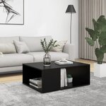 vidaXL Table basse Noir 90x67x33 cm Aggloméré