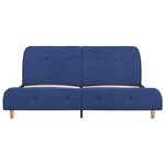 vidaXL Cadre de lit Bleu Tissu 180 x 200 cm