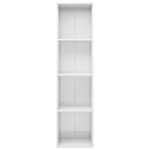 vidaXL Bibliothèque/Meuble TV Blanc brillant 36x30x143 cm Aggloméré