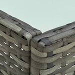 vidaXL Salon de jardin 4 Pièces avec coussins Résine tressée Gris