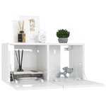 vidaXL Ensemble de meubles TV 6 Pièces Blanc brillant Aggloméré