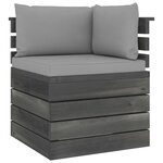 vidaXL Salon palette de jardin 8 Pièces avec coussins Bois de pin massif