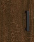 vidaXL Buffet haut Chêne marron 34 5x34x180 cm Bois d'ingénierie