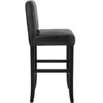 Tectake lot de 4 chaises de bar - noir