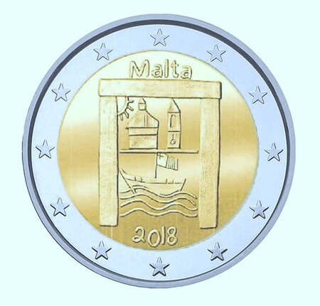 Monnaie 2 euros commémorative malte 2018 - héritage