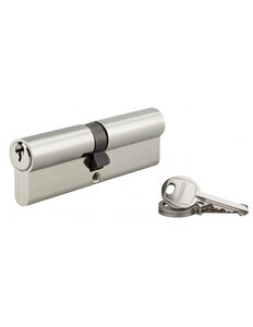 THIRARD - Cylindre de serrure double entrée SA UNIKEY (achetez-en plusieurs ouvrez avec la même clé) 50x50mm 3 clés nickelé